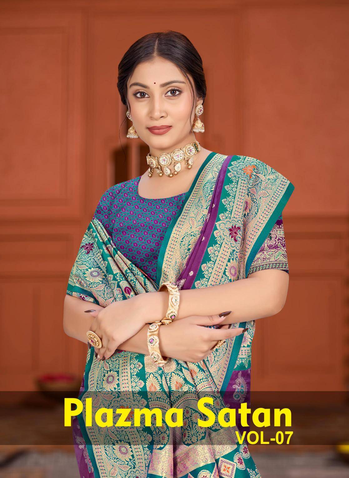 Bunawat Plazma Satan 07 saree wholesale collection for ethnic wear boutiques and resellers