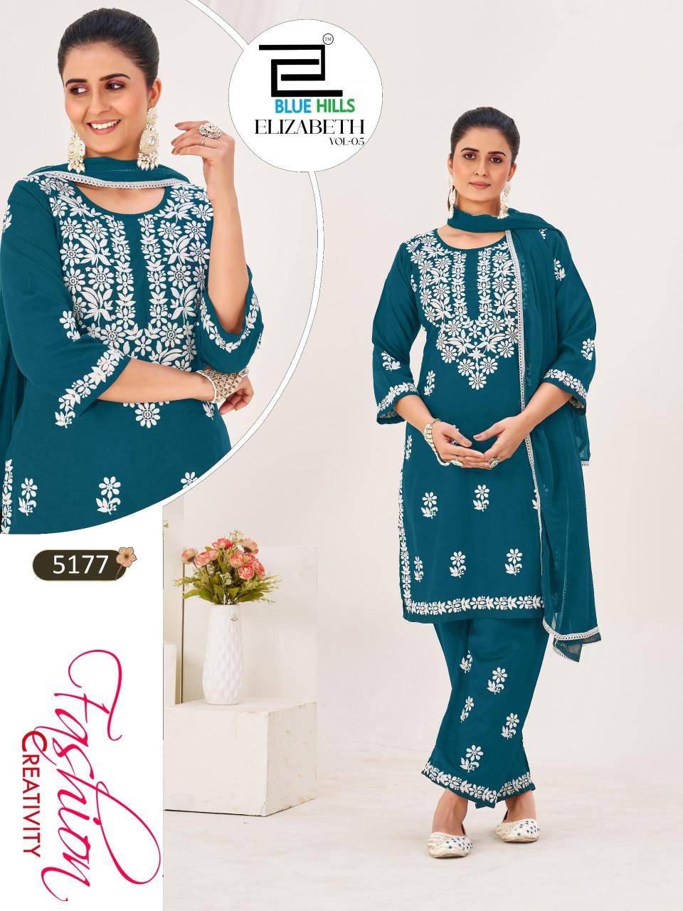 Blue Hills Elizabeth Vol 5 designer kurti collection for wholesale women's ethnic wear buyers