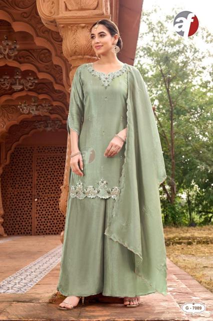 Anju Fabrics G 7089 premium ethnic suit collection for boutique owners and Pakistani fashion wholesale retailers