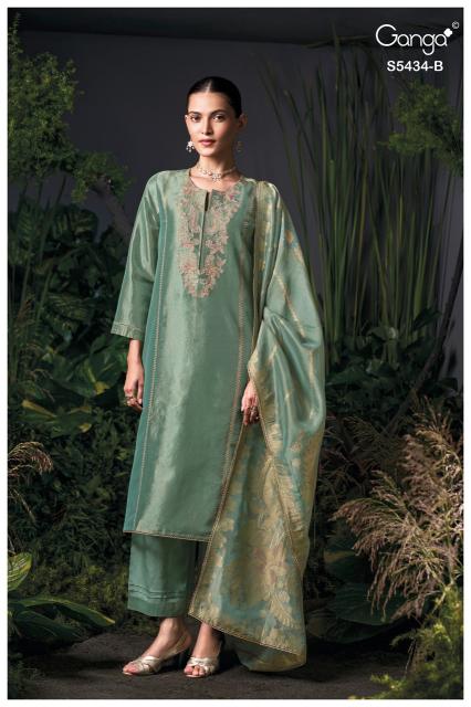 Ganga Brielith 5434 wholesale dress material collection for Indian ethnic wear retailers