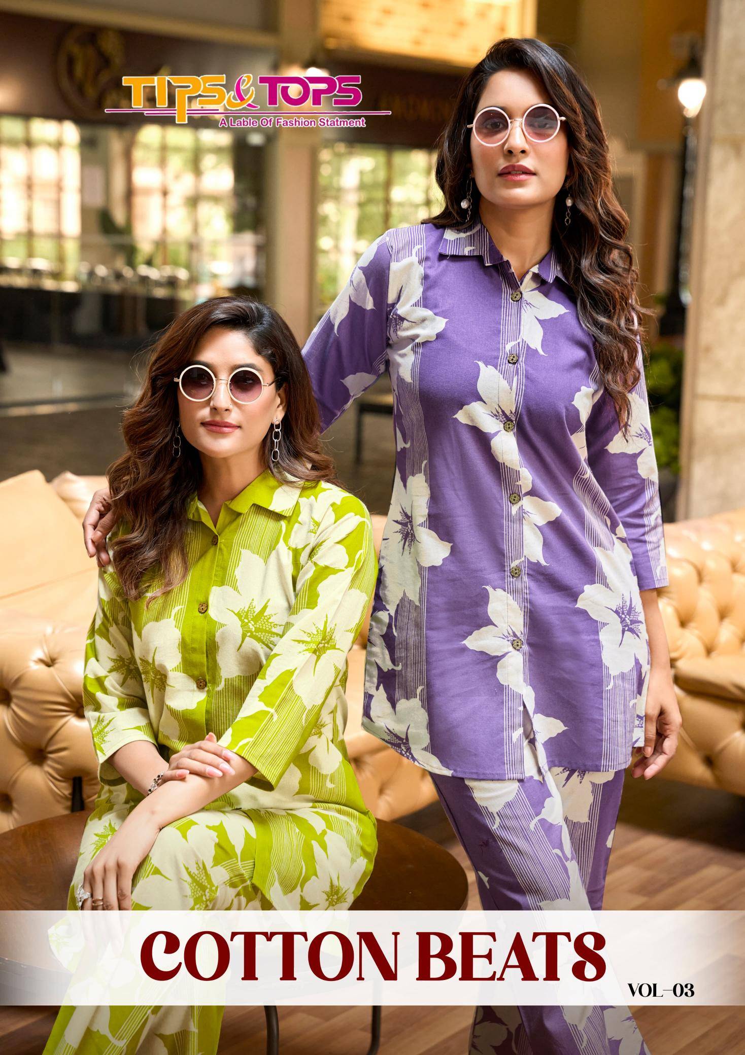 Tips & tops cotton beats vol 3 coord set Kurti manufacturers and suppliers in india