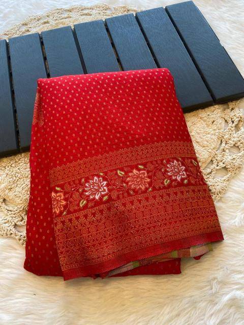 Pure soft khadi crepe silk Bhavnagar saree manufacturer