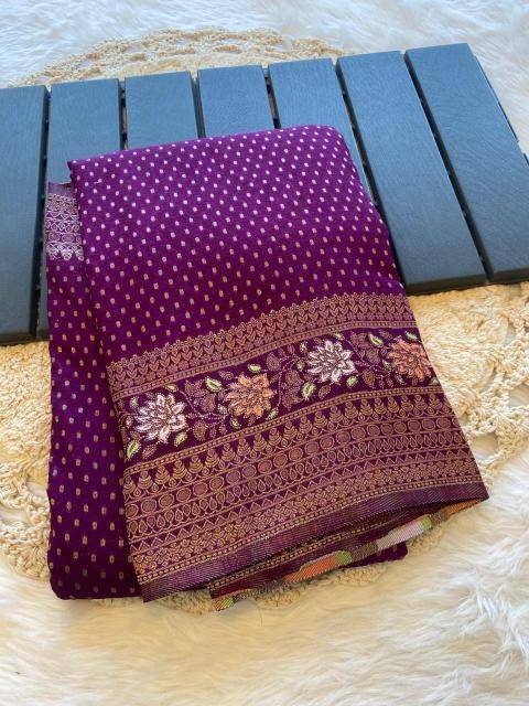 Pure soft khadi crepe silk Bhavnagar saree manufacturer