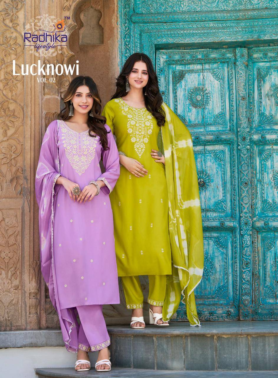 Radhika lifestyle lucknowi vol 2 Ladies kurtis wholesale suppliers in Gandhinagar