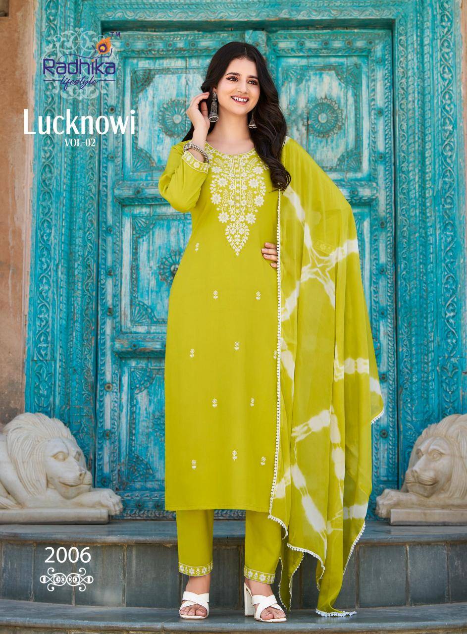 Radhika lifestyle lucknowi vol 2 Ladies kurtis wholesale suppliers in Gandhinagar