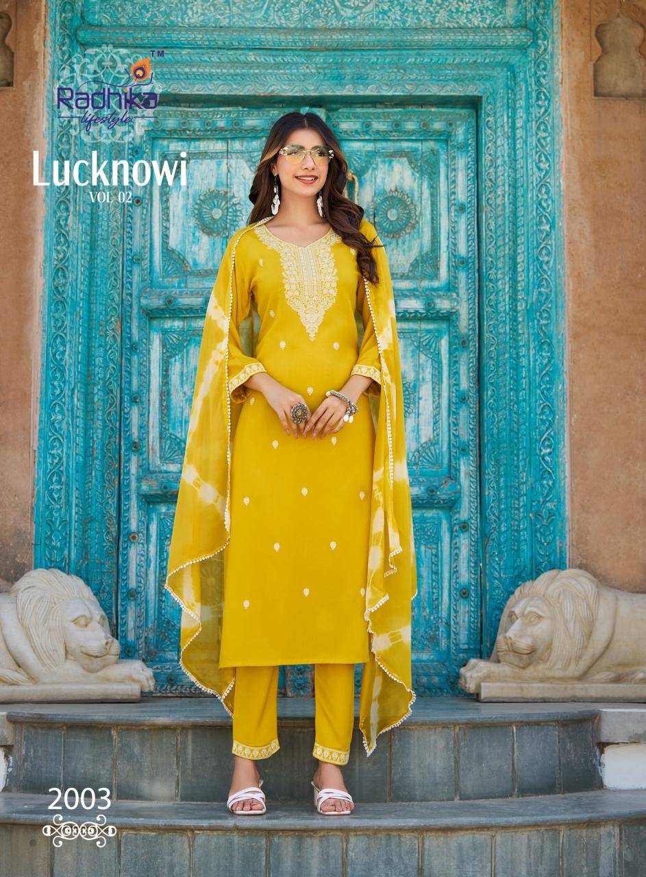 Radhika lifestyle lucknowi vol 2 Ladies kurtis wholesale suppliers in Gandhinagar
