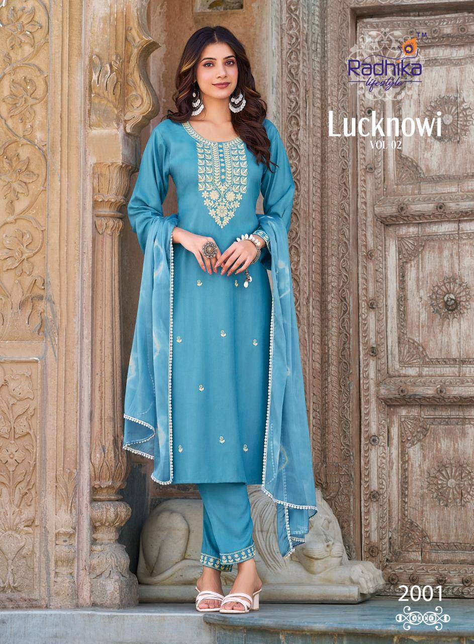 Radhika lifestyle lucknowi vol 2 Ladies kurtis wholesale suppliers in Gandhinagar