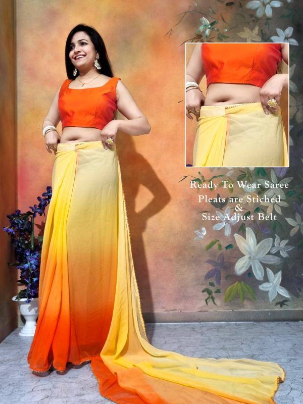 GC ready to wear georgette Saree suppliers in Bhavnagar
