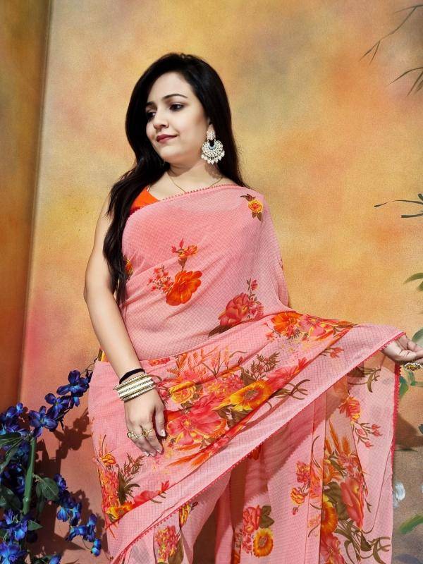 GC ready to wear georgette Saree suppliers in Bhavnagar