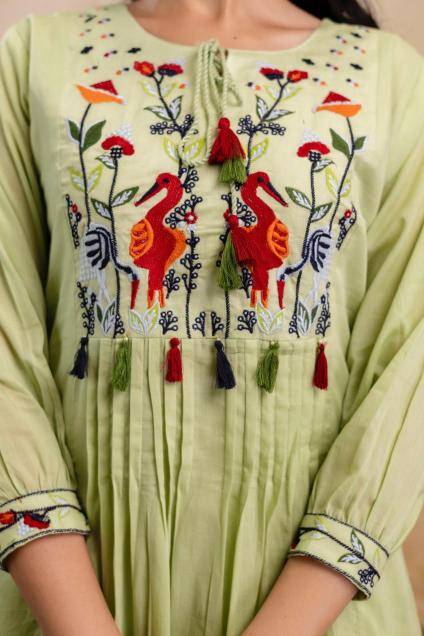 New mulmul cotton embroidered Kurti dealers in Hyderabad