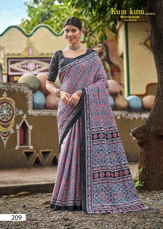 Lakhani kum kum ajrakh vol-02 Wholesale sarees in Mumbai