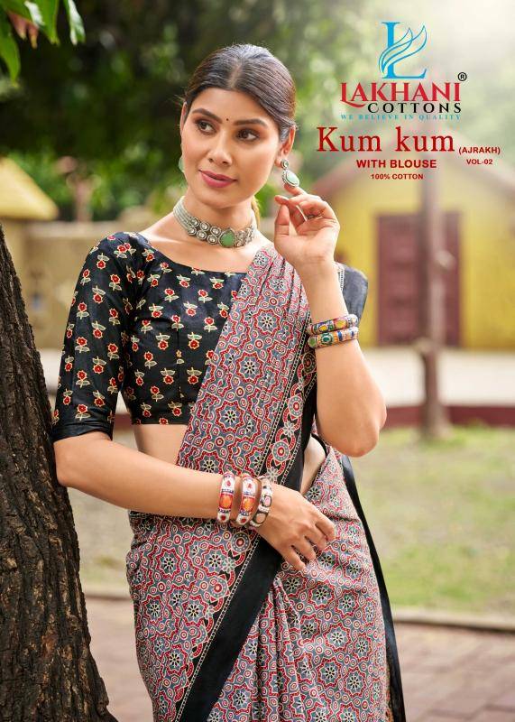 Lakhani kum kum ajrakh vol-02 Wholesale sarees in Mumbai