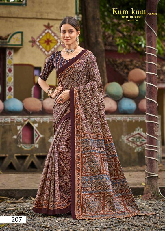 Lakhani kum kum ajrakh vol-02 Wholesale sarees in Mumbai