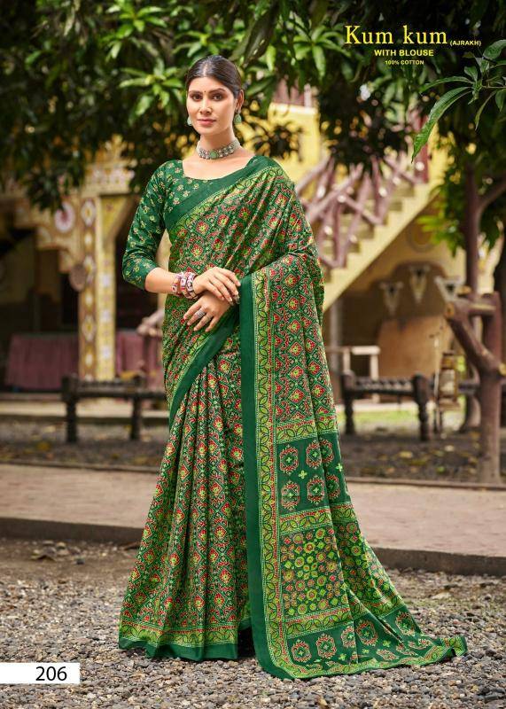 Lakhani kum kum ajrakh vol-02 Wholesale sarees in Mumbai