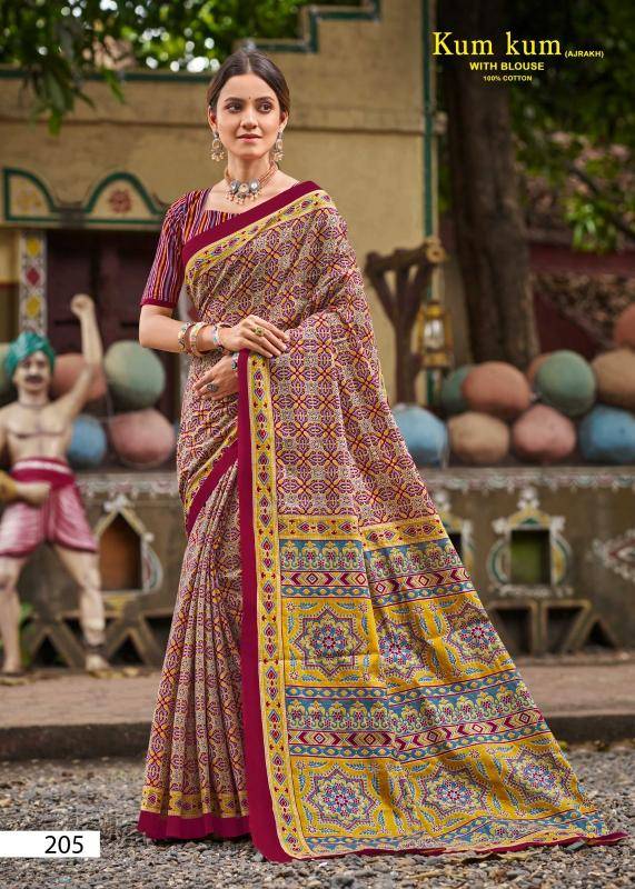 Lakhani kum kum ajrakh vol-02 Wholesale sarees in Mumbai