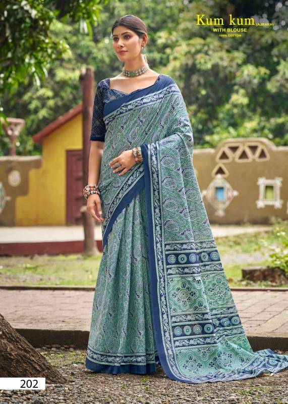 Lakhani kum kum ajrakh vol-02 Wholesale sarees in Mumbai