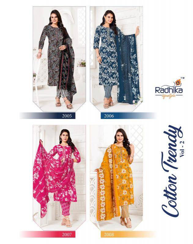 Radhika lifestyle cotton trendy vol 2 Kurti factory in Mumbai