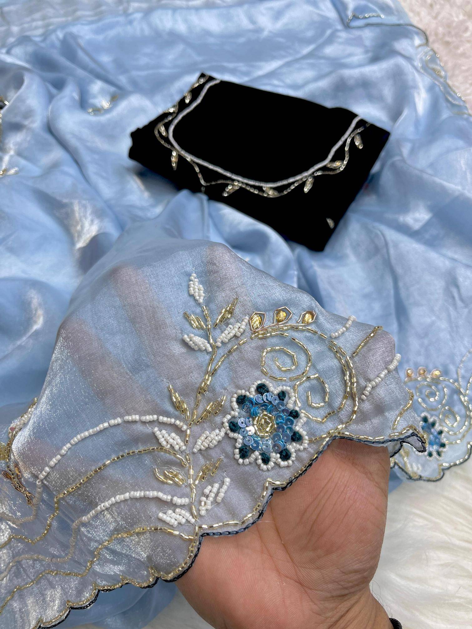 Mahaveer silks beautiful soft fendi satin Saree manufacturers in Hyderabad