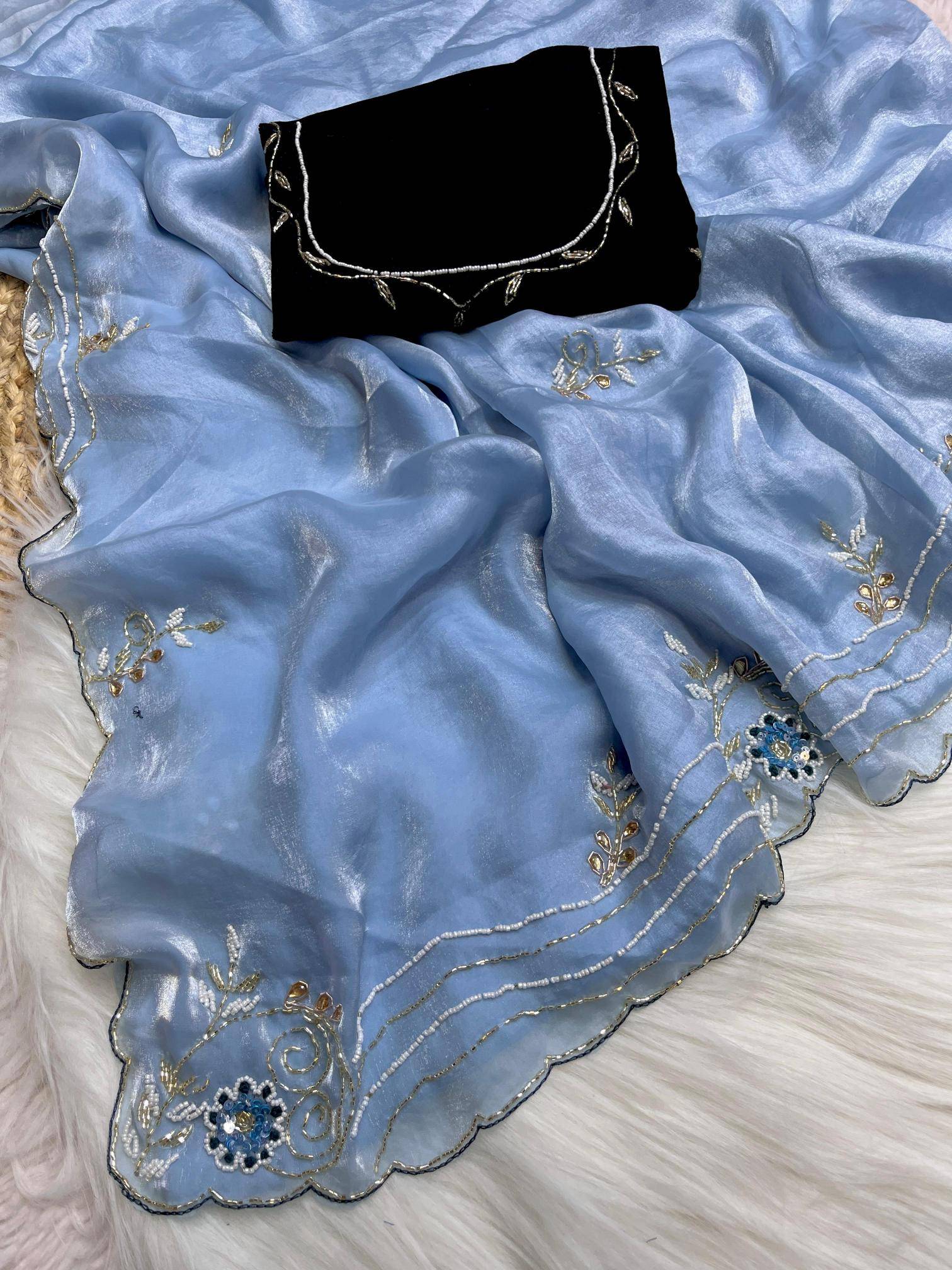 Mahaveer silks beautiful soft fendi satin Saree manufacturers in Hyderabad