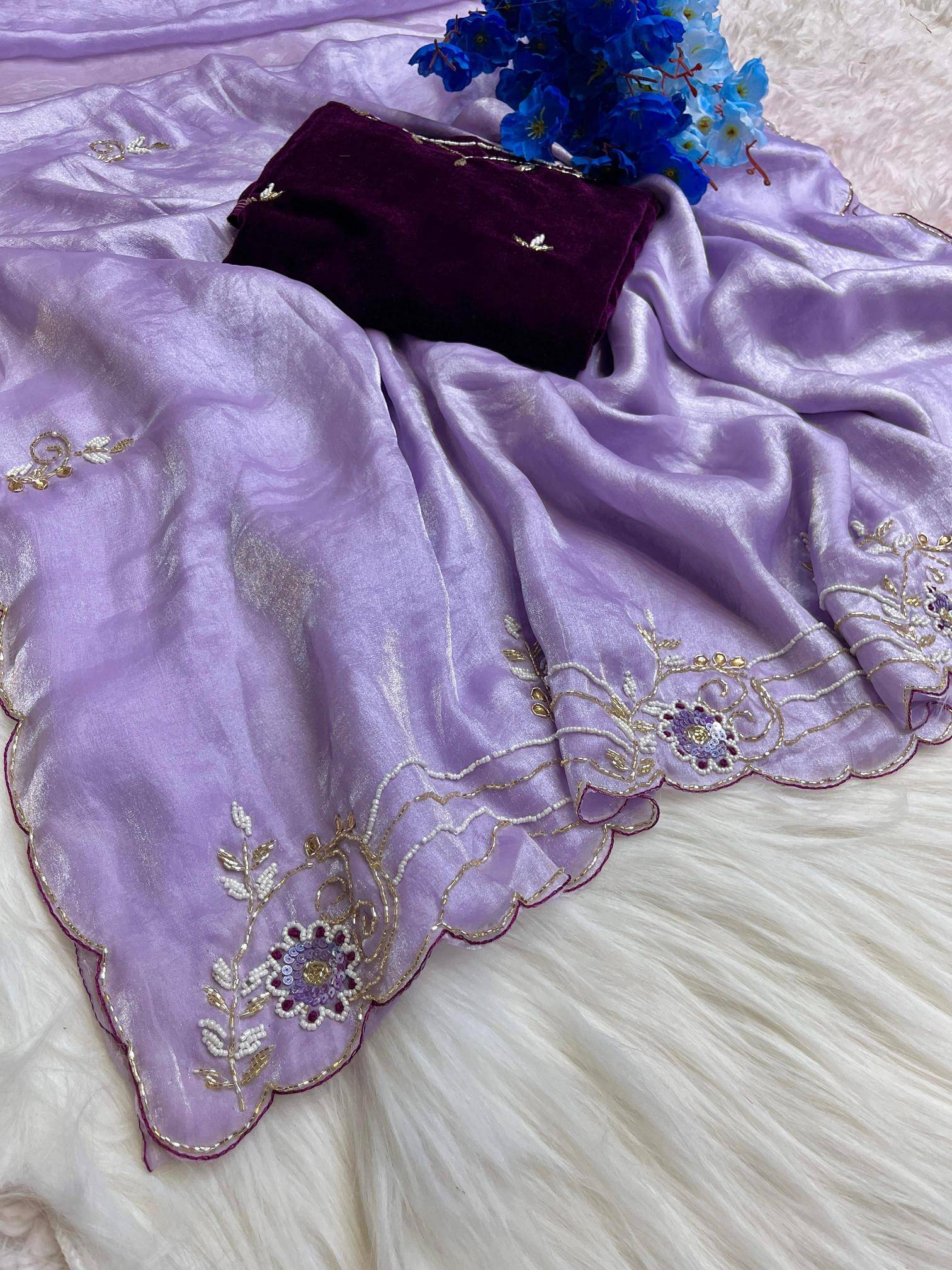 Mahaveer silks beautiful soft fendi satin Saree manufacturers in Hyderabad