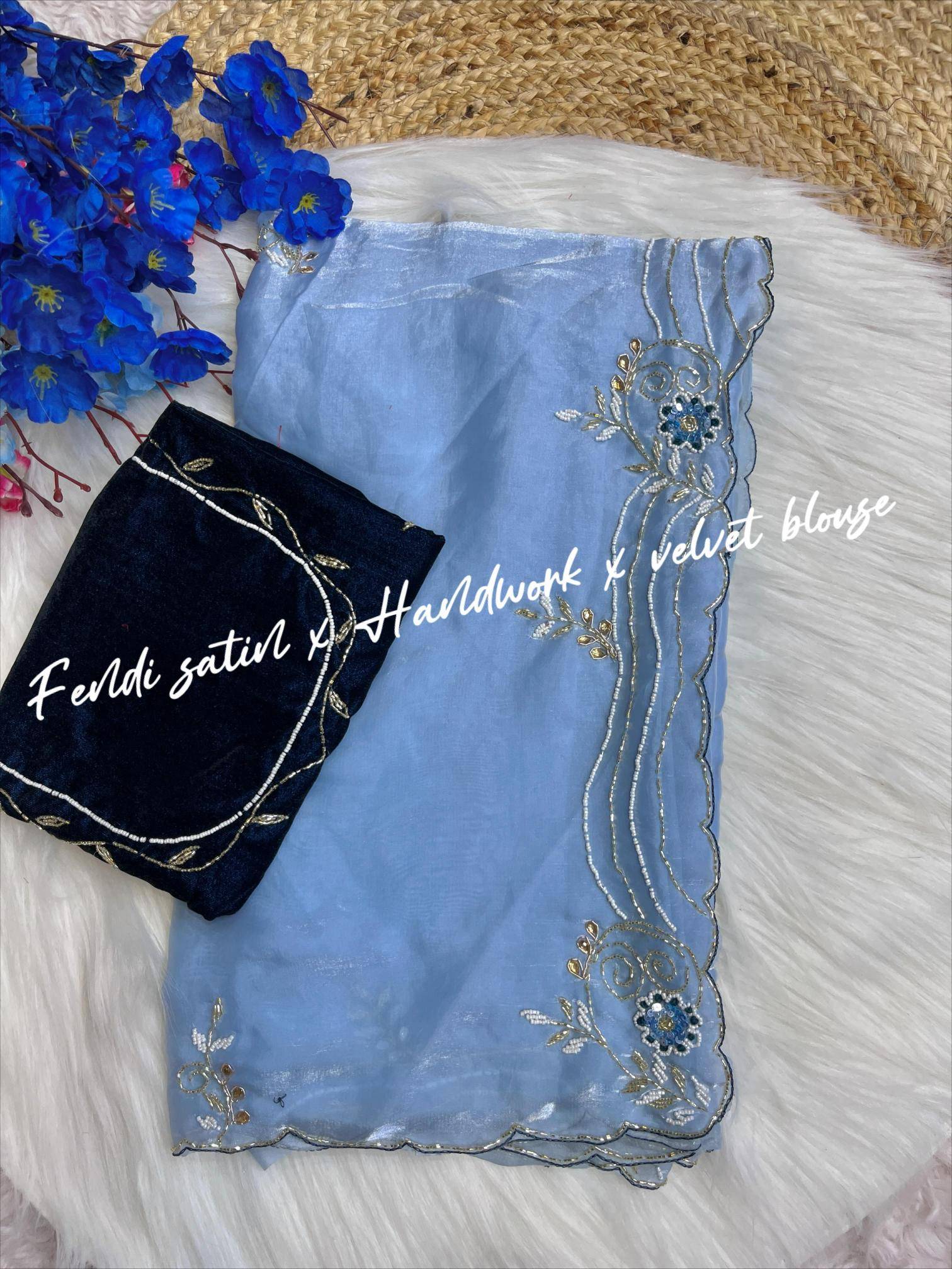 Mahaveer silks beautiful soft fendi satin Saree manufacturers in Hyderabad