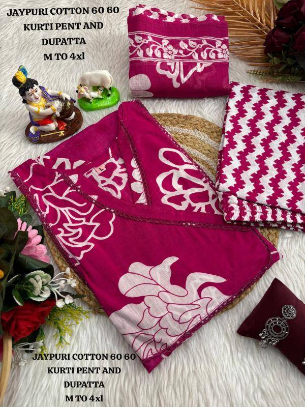 K.k boutique jaipuri Cotton Fancy Kurti Suppliers in vadodra