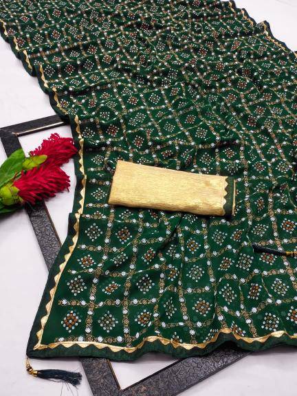 GC soft georgette with foil work Saree distributors in Delhi