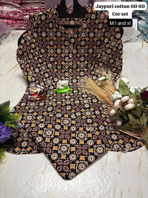 K k jaipuri cotton coord set Online kurti wholesalers in Gujarat