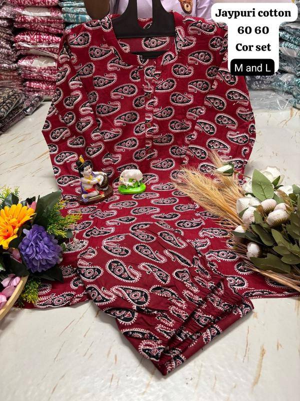 K k jaipuri cotton coord set Online kurti wholesalers in Gujarat