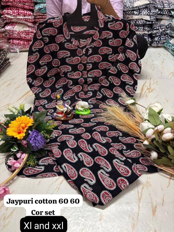 K k jaipuri cotton coord set Online kurti wholesalers in Gujarat