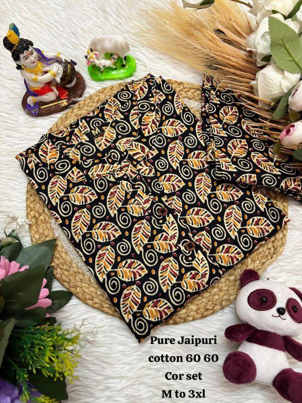 K k jaipuri cotton coord set Online kurti wholesalers in Gujarat