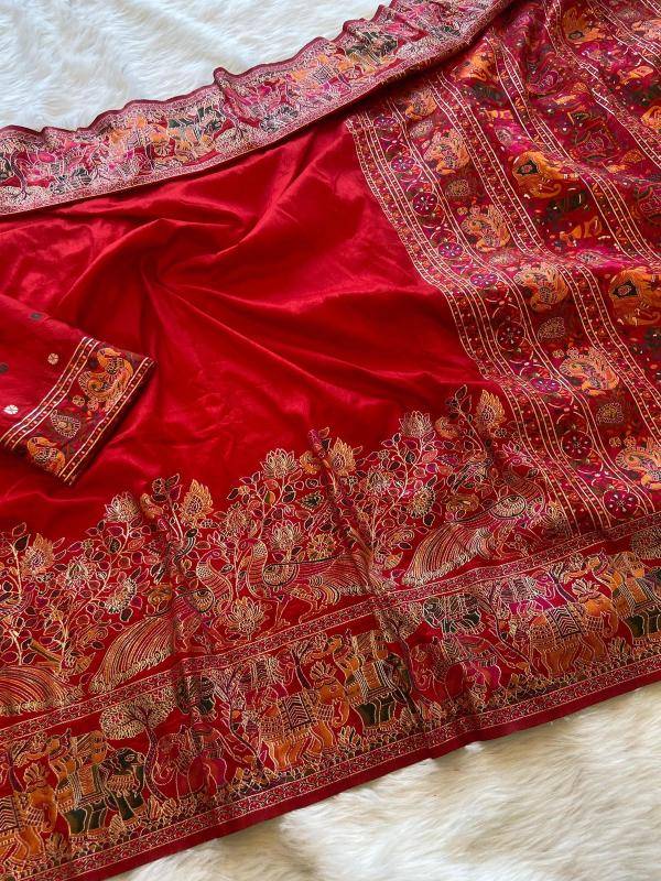 Pure soft rajwadi pashmina Wholesale saree suppliers in Kolkata