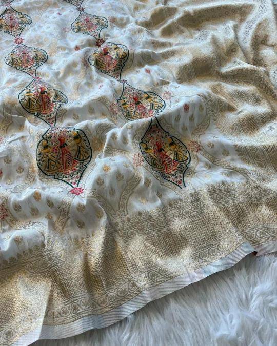 Pure soft banarasi matka silk Kolkata saree market