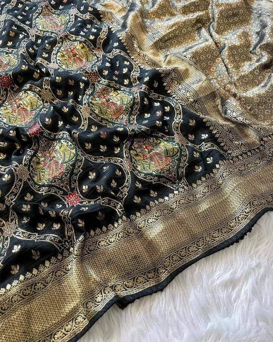 Pure soft banarasi matka silk Kolkata saree market