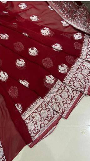 Pure crepe georgette silk Kolkata saree wholesale market price