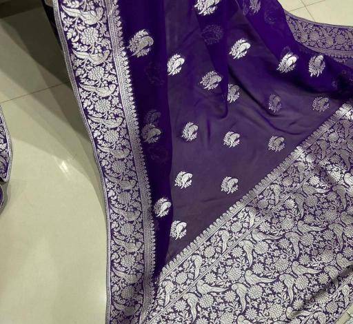 Pure crepe georgette silk Kolkata saree wholesale market price