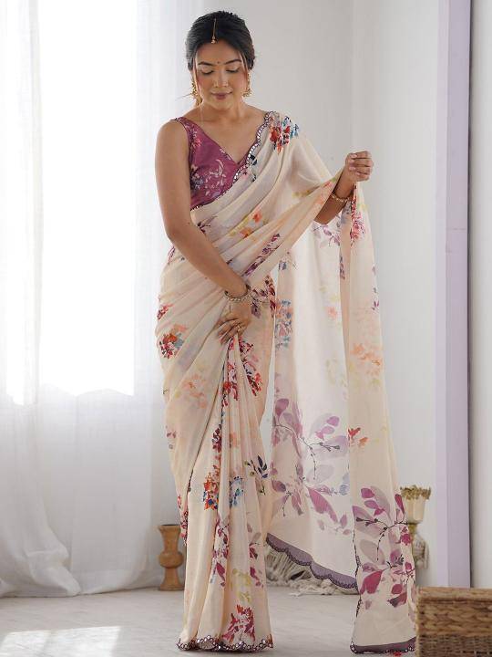 GC soft georgette silk Designer sarees wholesale in Surat