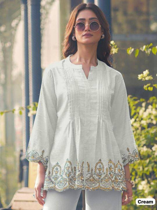 Ff heavy rayon slub short top Kurti manufacturer in Hyderabad