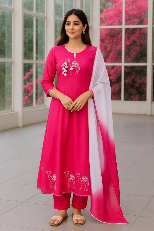 Anarkali style mal cotton 3 Kurti distributors in Hyderabad