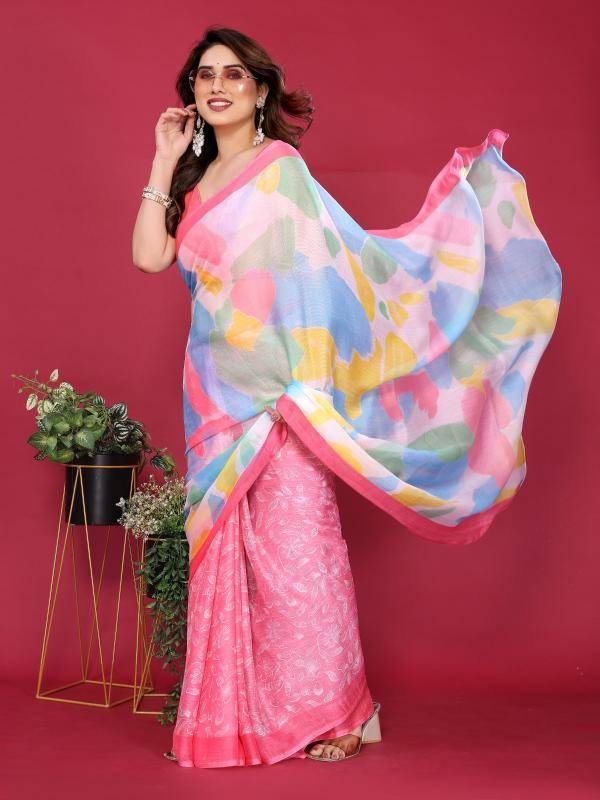 GC soft chiffon printed Saree manufacturers in hydrabad