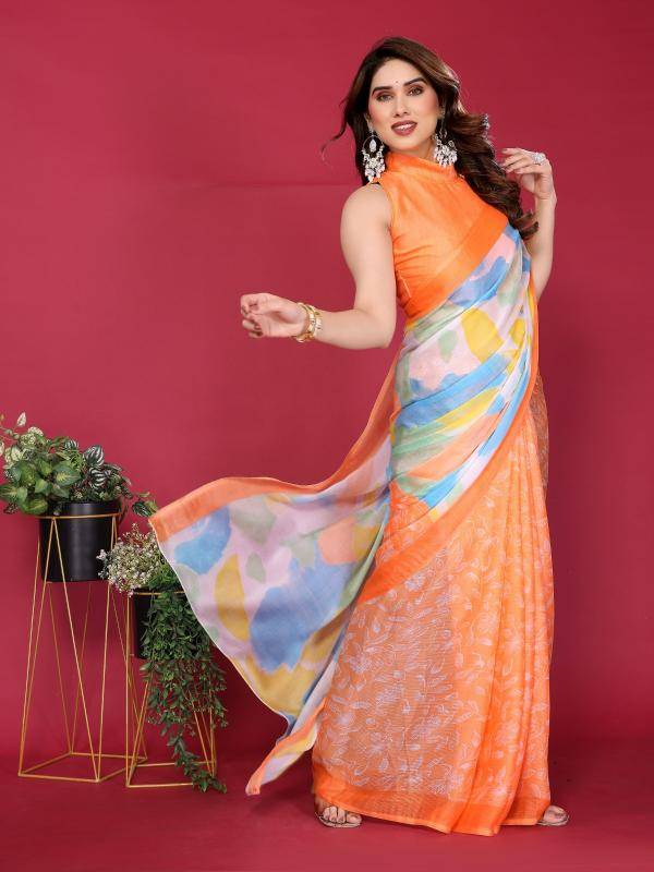 GC soft chiffon printed Saree manufacturers in hydrabad