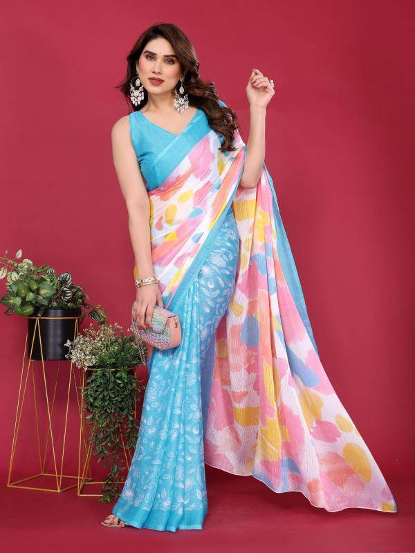 GC soft chiffon printed Saree manufacturers in hydrabad