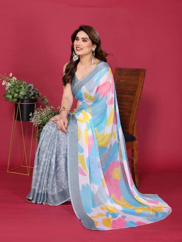 GC soft chiffon printed Saree manufacturers in hydrabad
