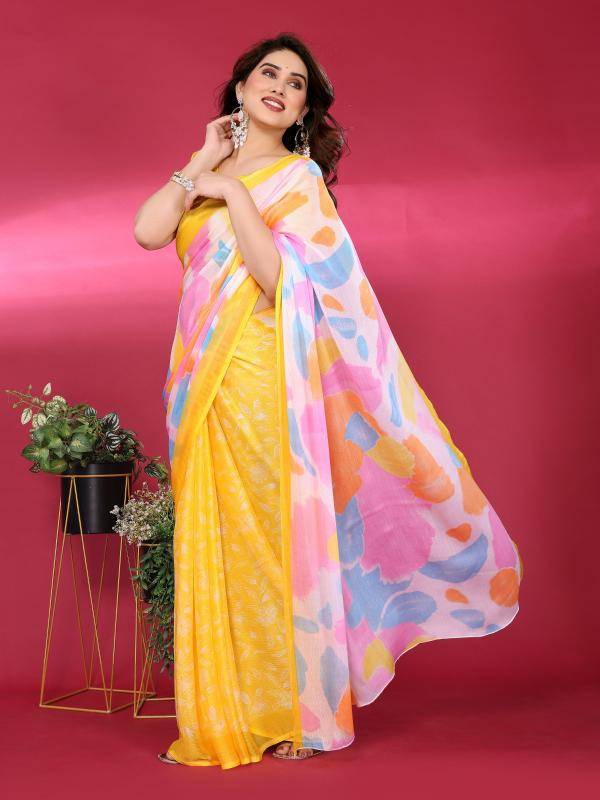 GC soft chiffon printed Saree manufacturers in hydrabad