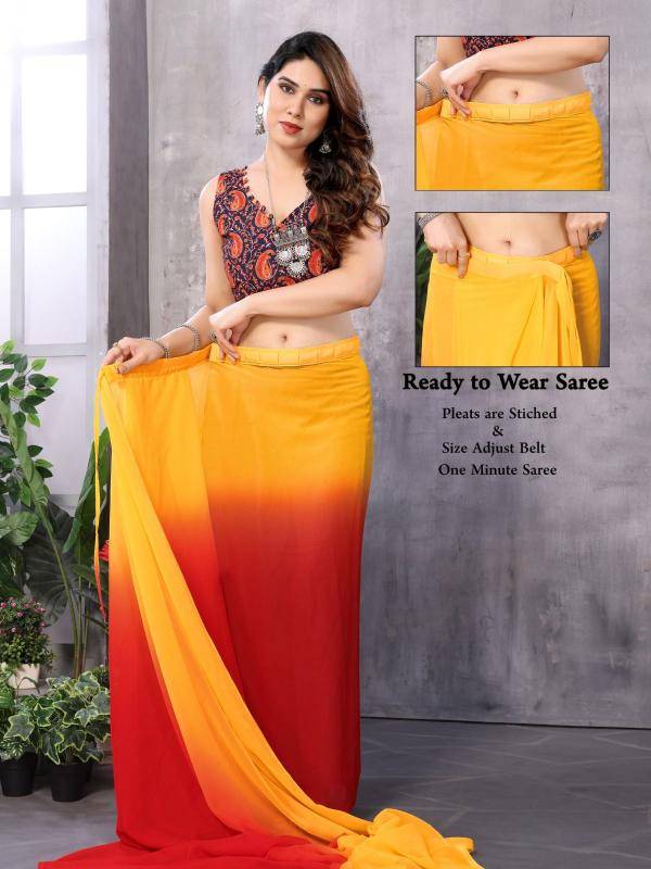 GC georgette with lace work Wholesale saree manufacturer
