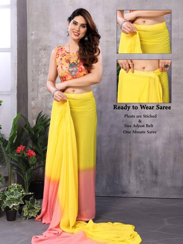 GC georgette with lace work Wholesale saree manufacturer