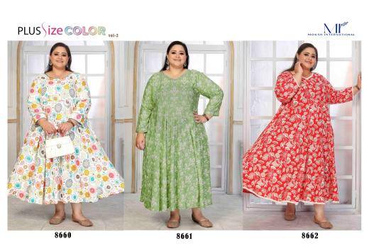 Moksh international plus size color vol 2 Kurti exporters