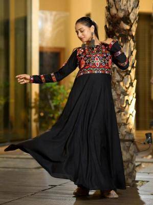 Navratri special rayon with mirror work Kurti bulk suppliers