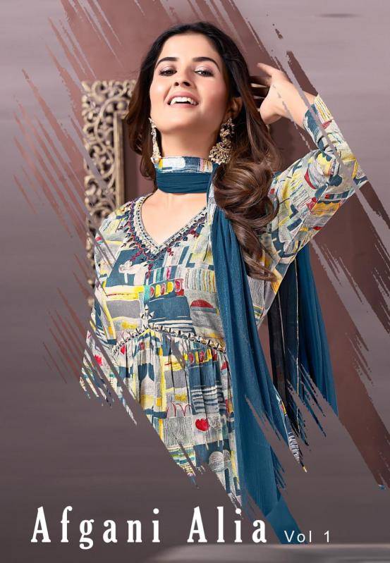 Moksh international afgani alia vol 1 Wholesale Kurti market in India