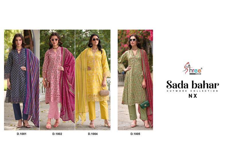 Shree fab sada bahar cutwork collection nx Indian dress materials